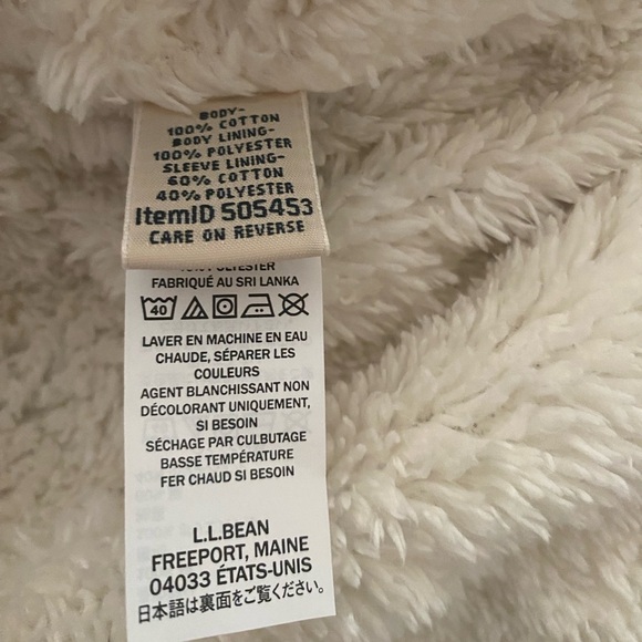 L.L. Bean Women’s Scotch Plaid Sherpa Lined Hooded Jacket Indigo/Tartan size M - Picture 9 of 16